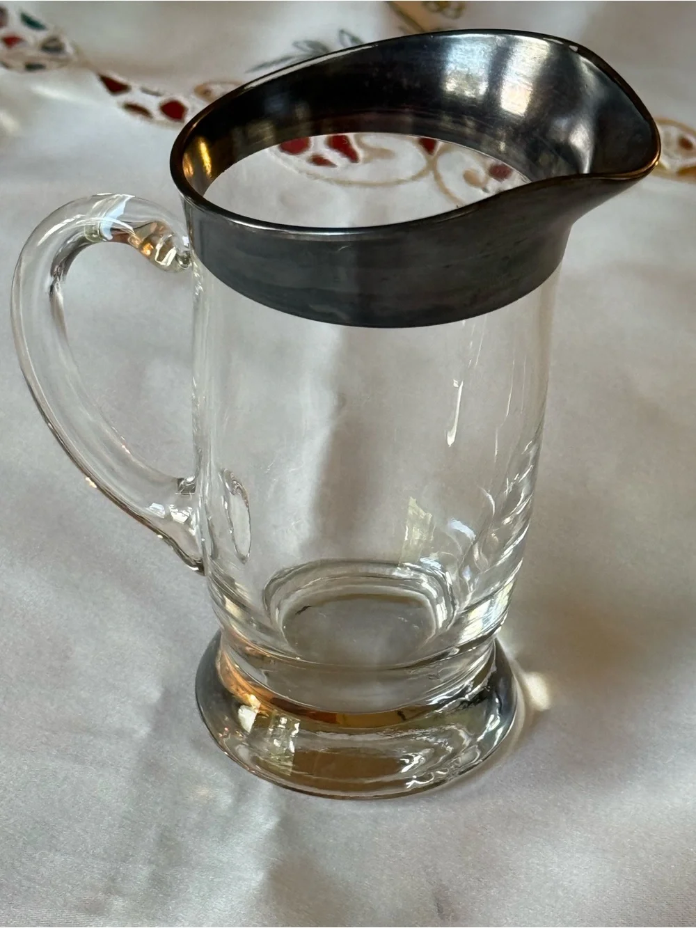 Dorothy Thorpe MCM Platinum Sterling Silver Band Sugar/Creamer.